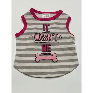 Pet Spirit Dog Shirt It Wasnt Me Striped Pink Bone Tank Top